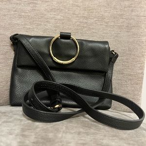 Vince Camuto Ruthi Pebble Grain Leather Crossbody - Black